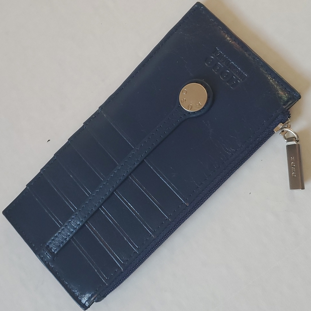 HOBO Navy Blue and Yellow ID Wallet - Picture 2 of 3